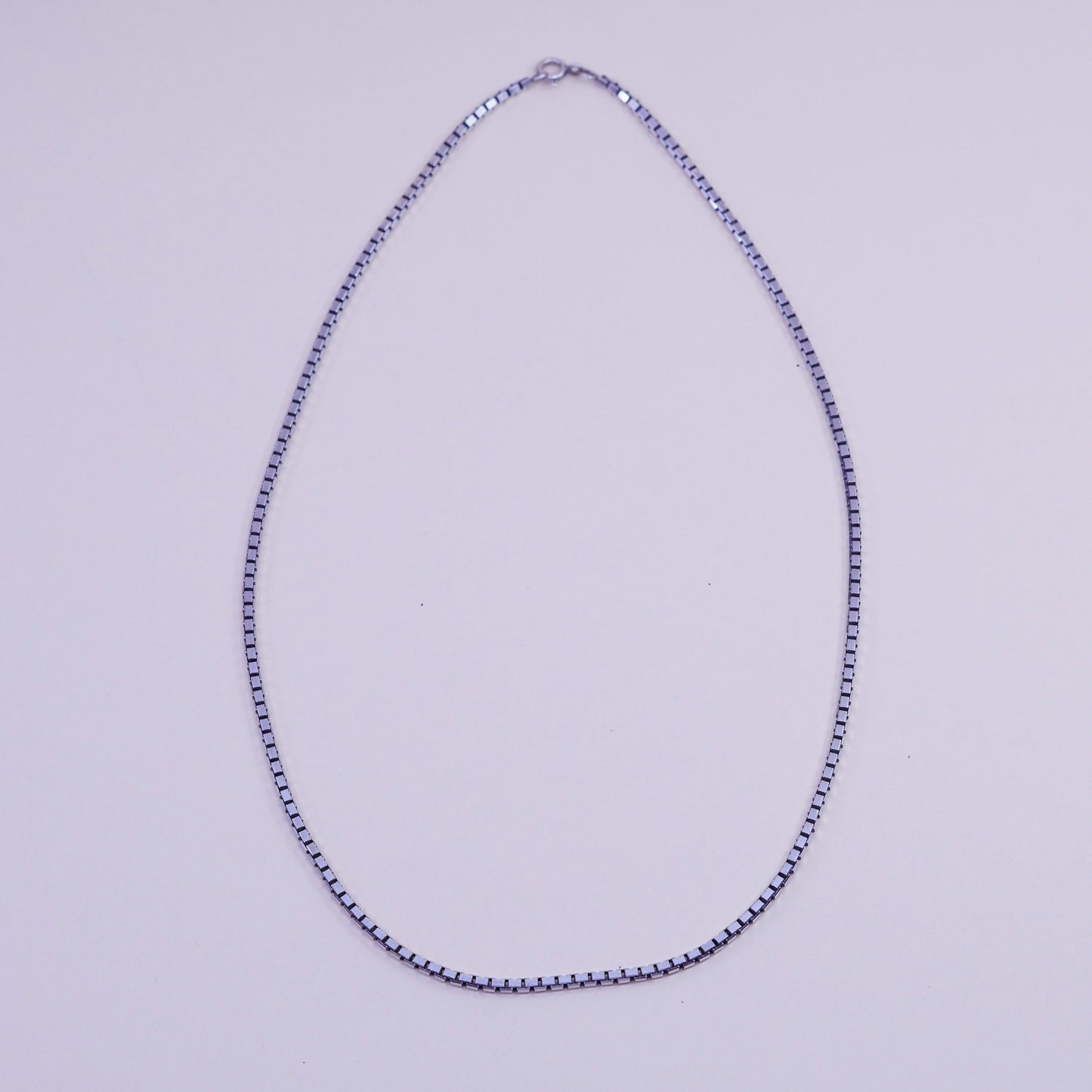 18”, 2mm, Vintage Canada sterling 925 silver box chain, necklace