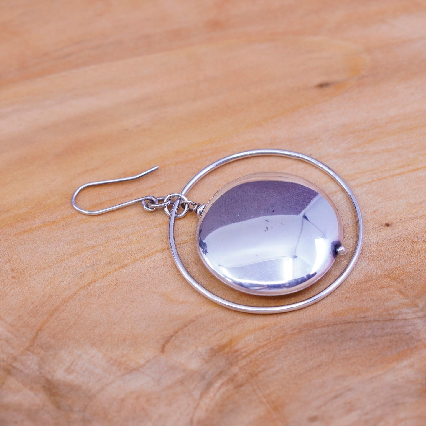 PV Italy Sterling silver earrings, Modern 925 multi circle dangles