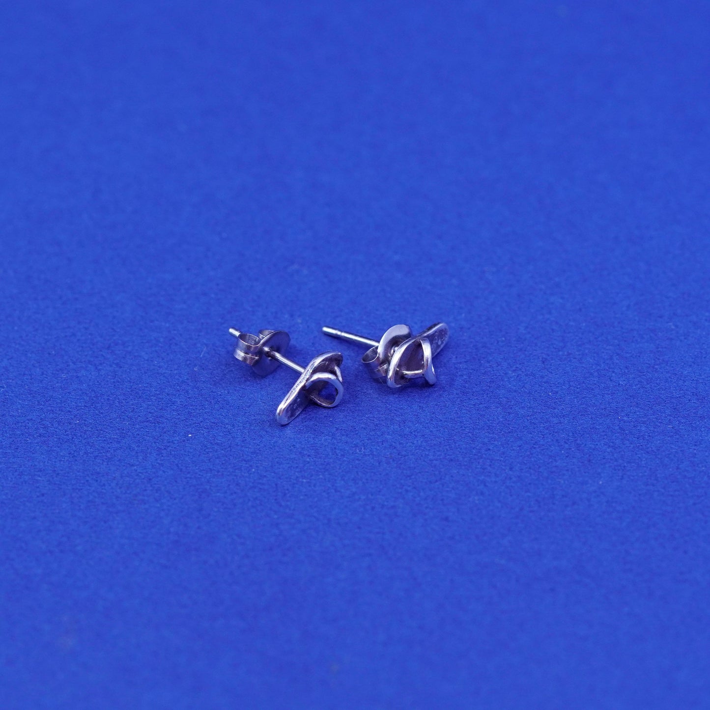 Vintage Sterling silver handmade studs, 925 sandals flip flop earrings