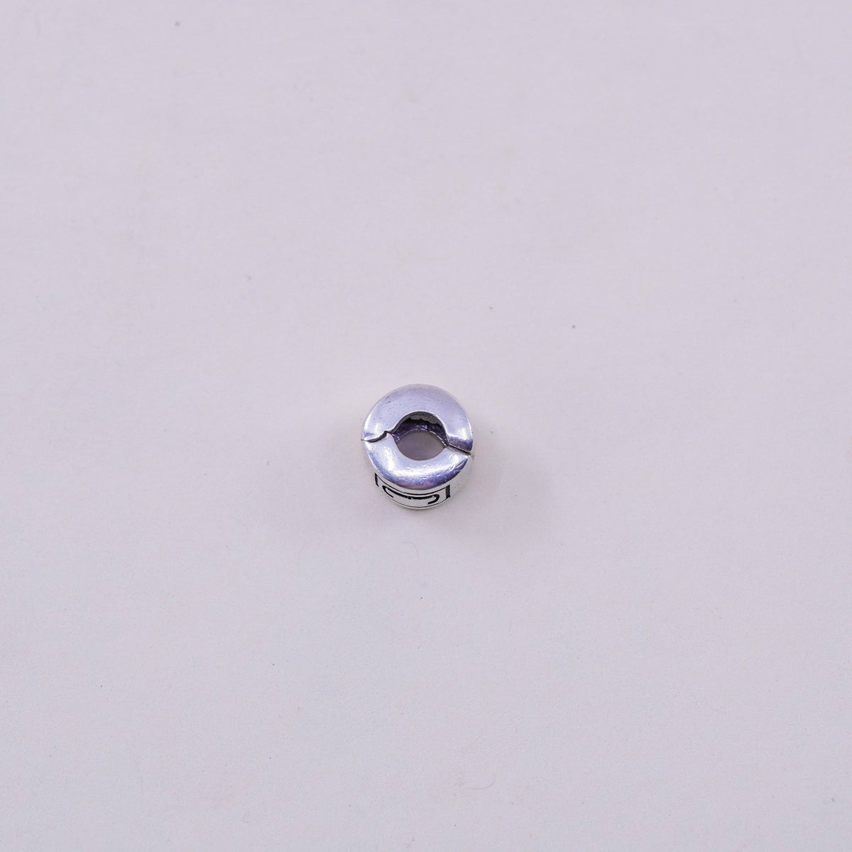 Vintage sterling silver handmade pendant, 925 bead charm initial “BC”