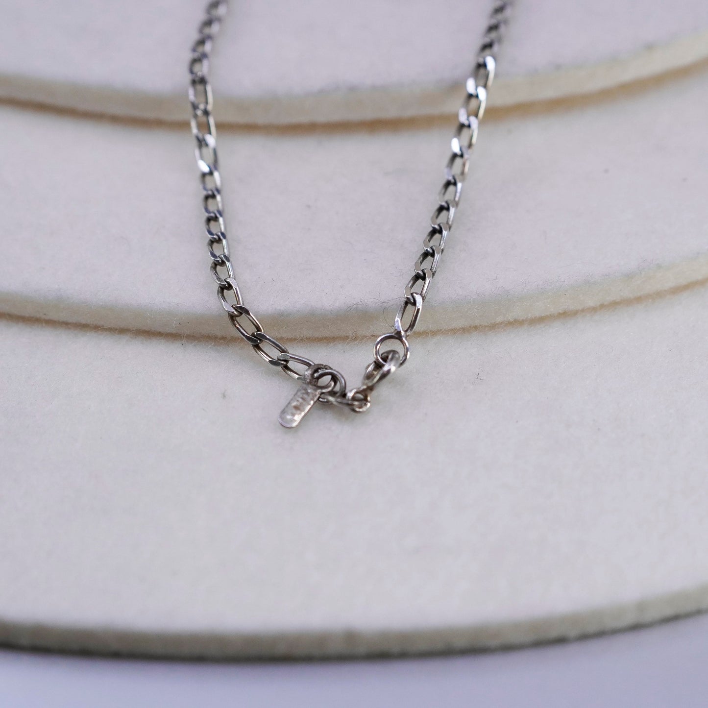20” 3mm, vintage Mexico Sterling 925 silver curb chain necklace