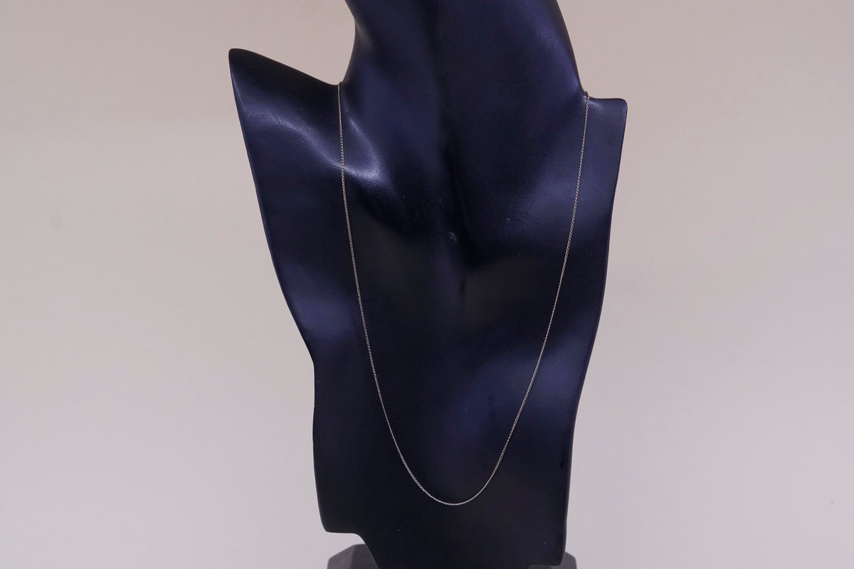 20”, 1mm, vermeil Gold over sterling silver curb chain, Italy 925 necklace