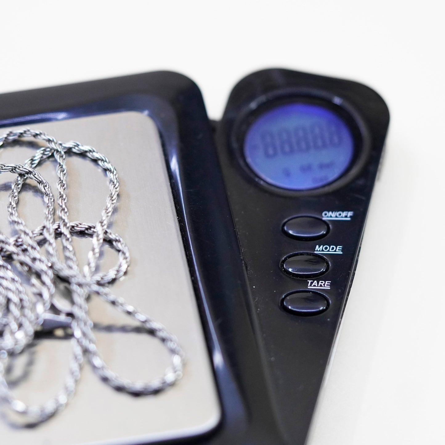 24”, 1.6mm, vintage Sterling silver necklace, 925 rope chain