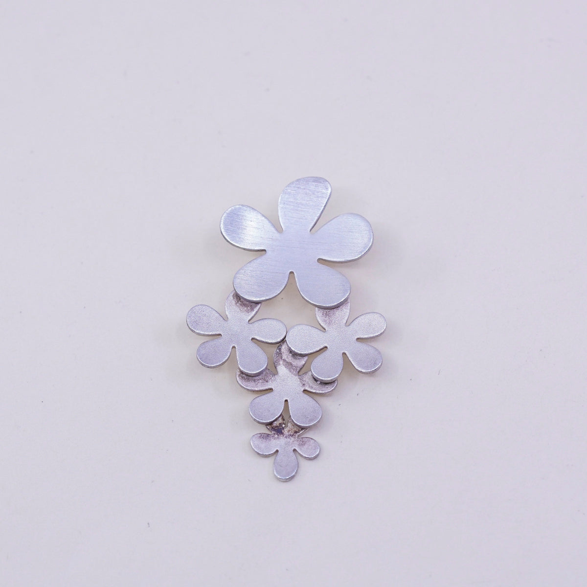 Kathy Lynn Mayeda Sterling silver earrings, 925 modern cluster plumeria flower