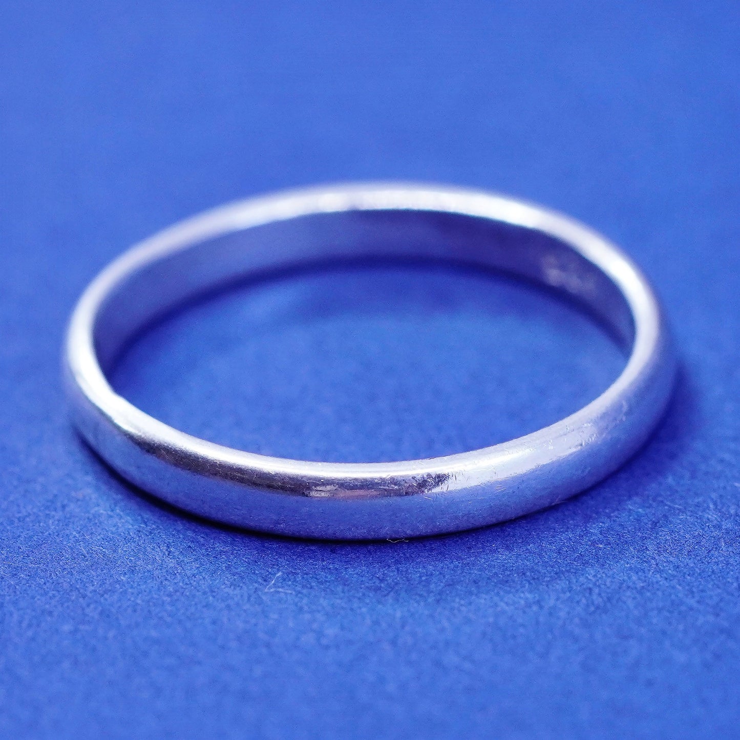 Size 7.25, vintage Sterling silver handmade ring, 925 wedding band