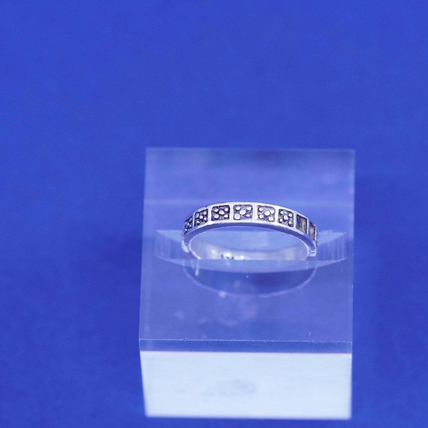 Size 5.75, vintage Sterling silver handmade ring, 925 band