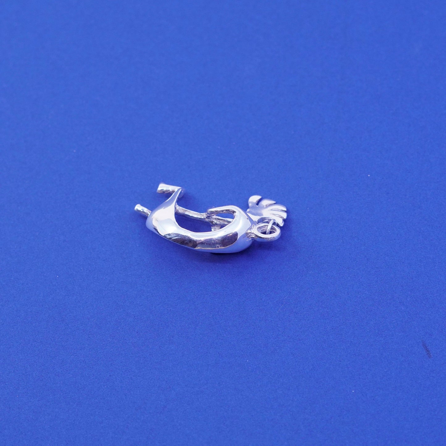 Native American Sterling silver handmade pendant, 925 Kokopelli charm, Navajo
