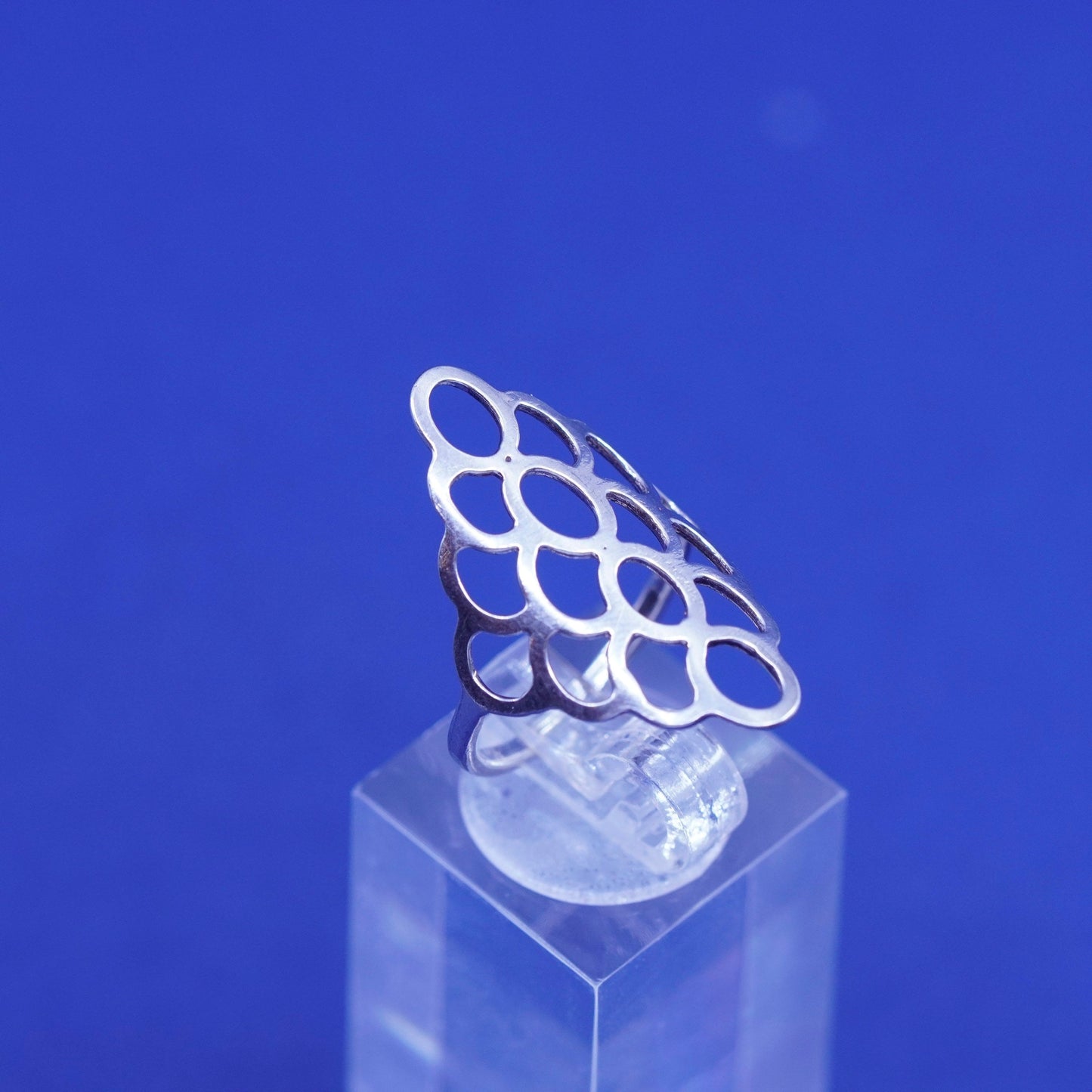 Size 5.75, vintage Sterling silver handmade ring, 925 filigree band