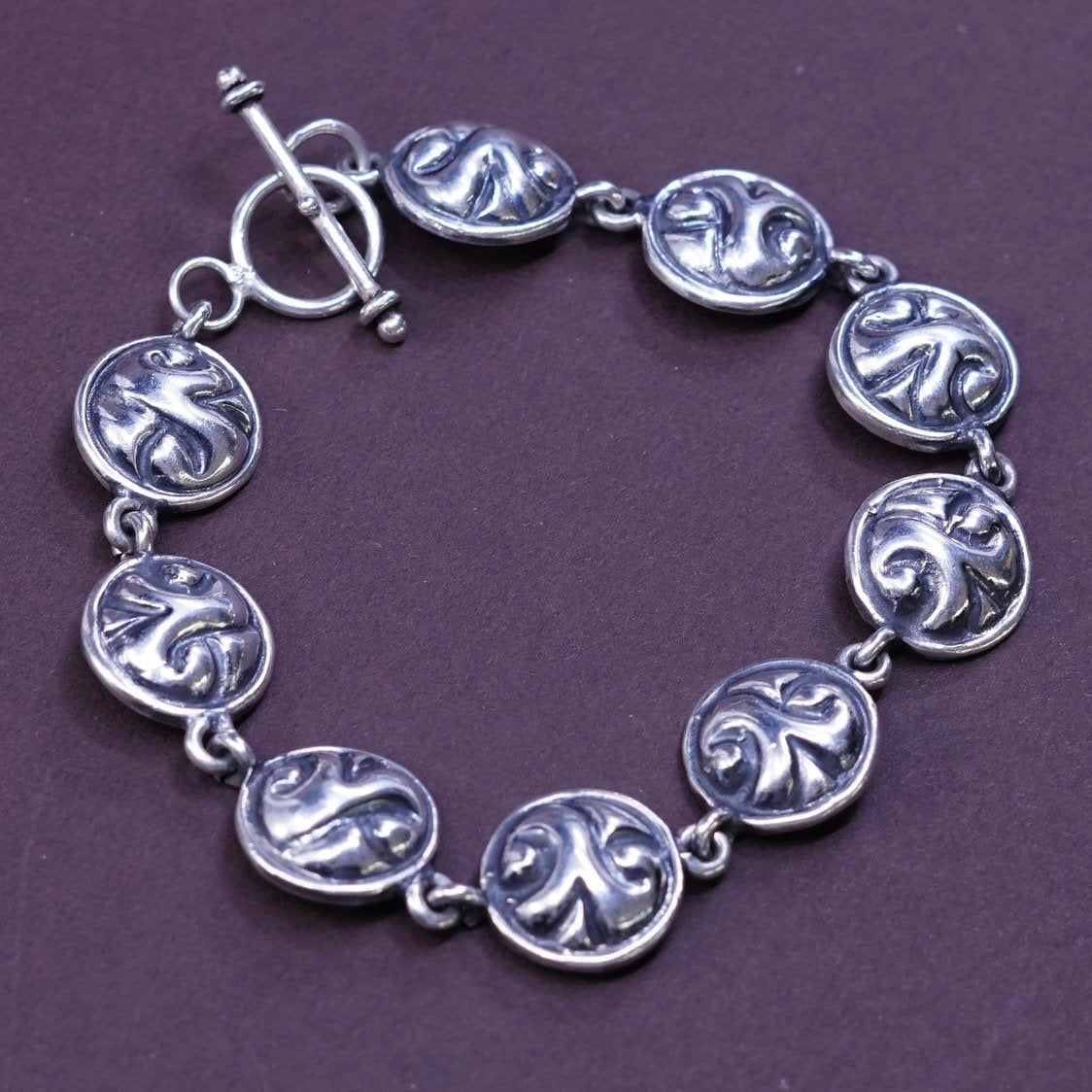 6.5”, Zina Sterling 925 Silver Bold Bracelet Beverly Hills Modernist Designer