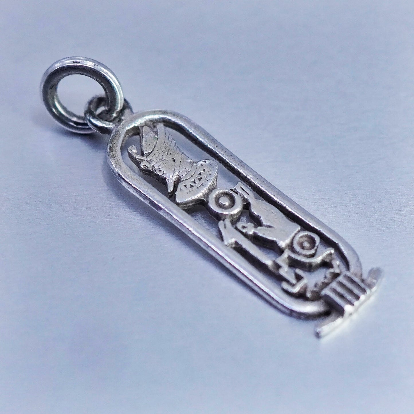 Vintage Sterling silver handmade pendant, Egyptian 925 ankh “Faye”