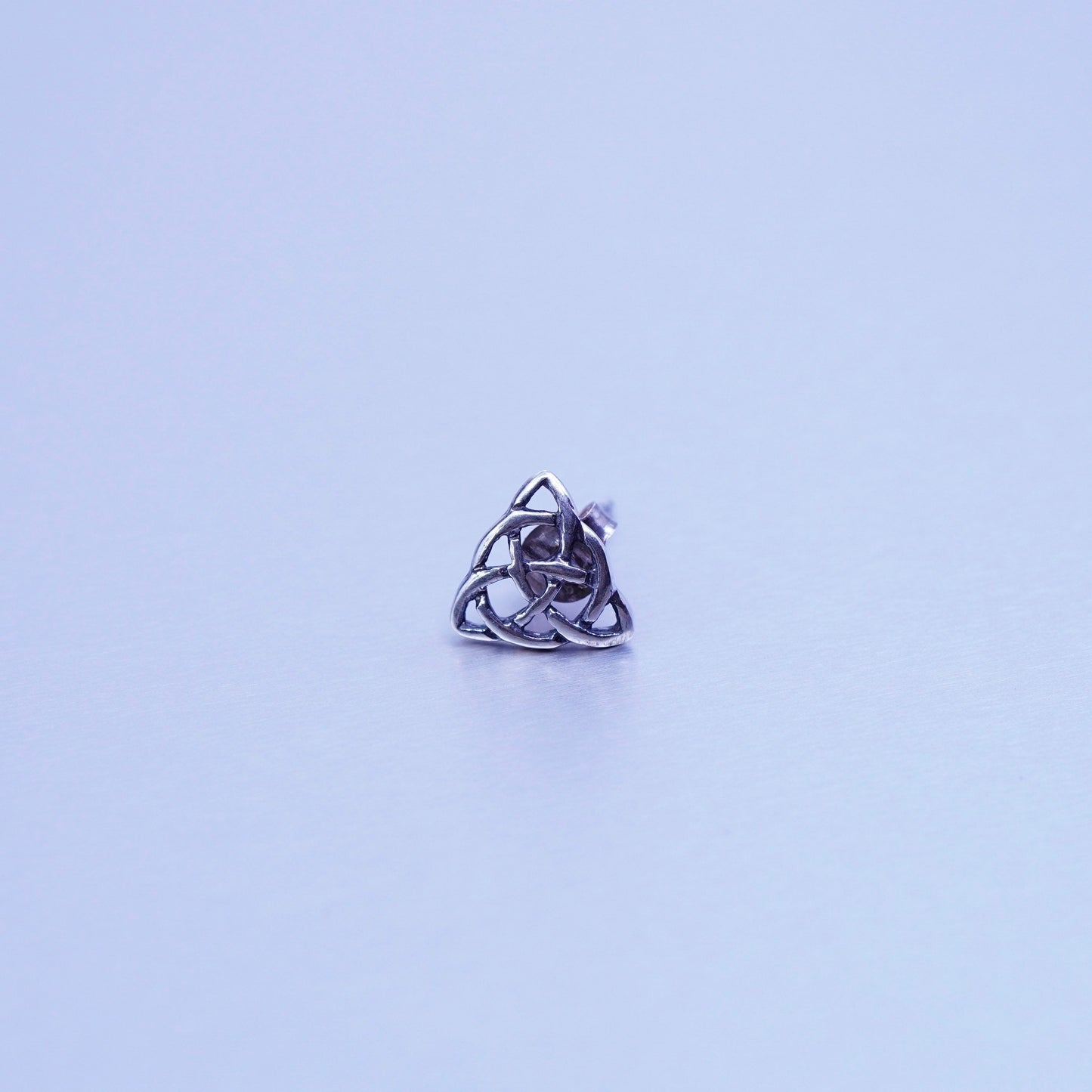 Vintage Sterling 925 silver handmade earrings, Irish Celtic knot studs