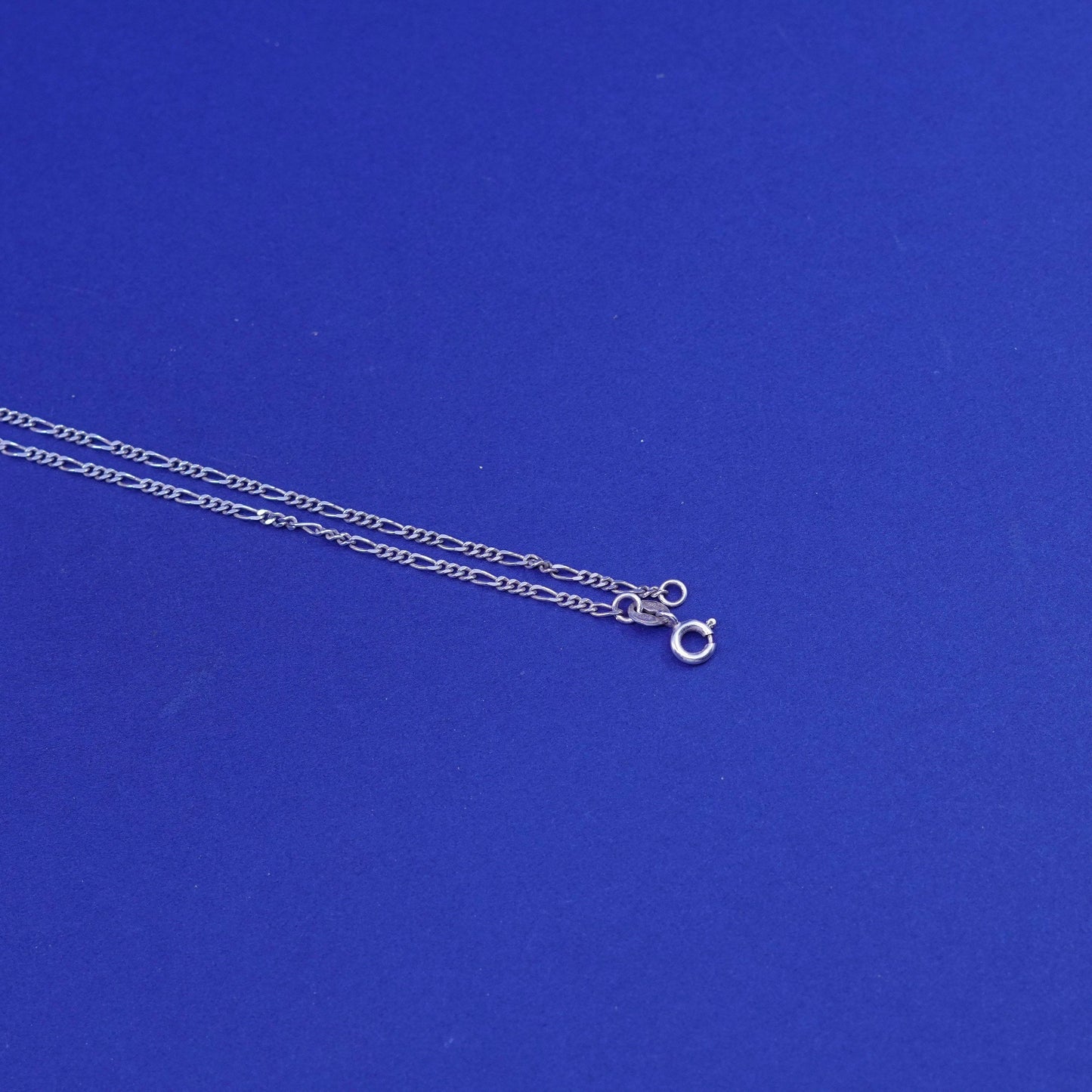 18”, 2mm, vintage Sterling silver handmade necklace, 925 Figaro chain