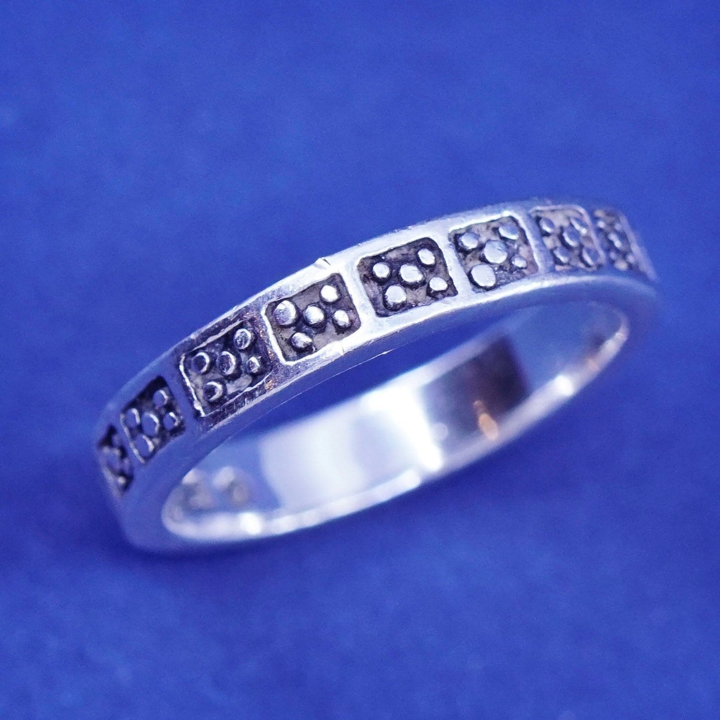 Size 5.75, vintage Sterling silver handmade ring, 925 band