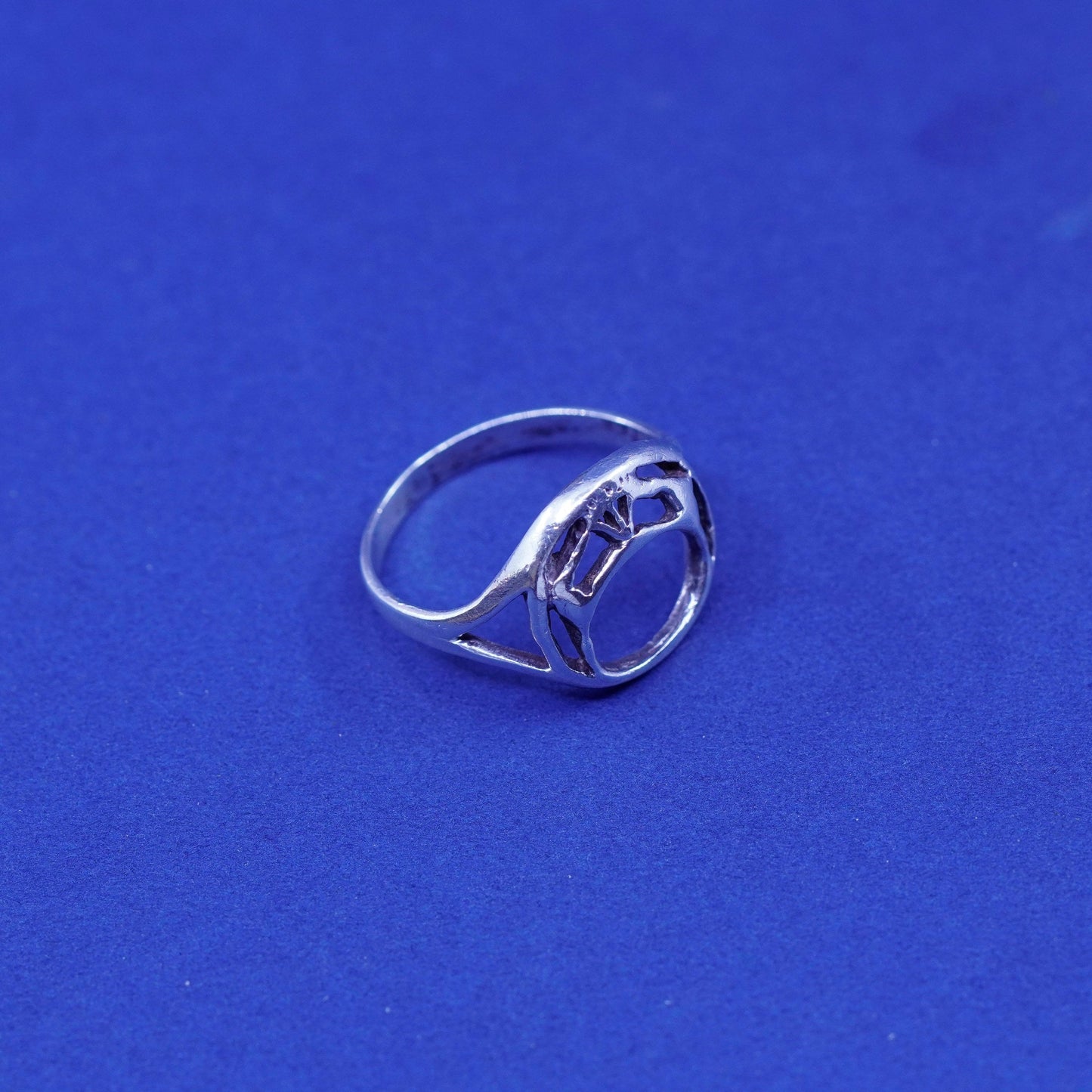 Size 5.5, vintage sterling silver handmade ring, 925 band