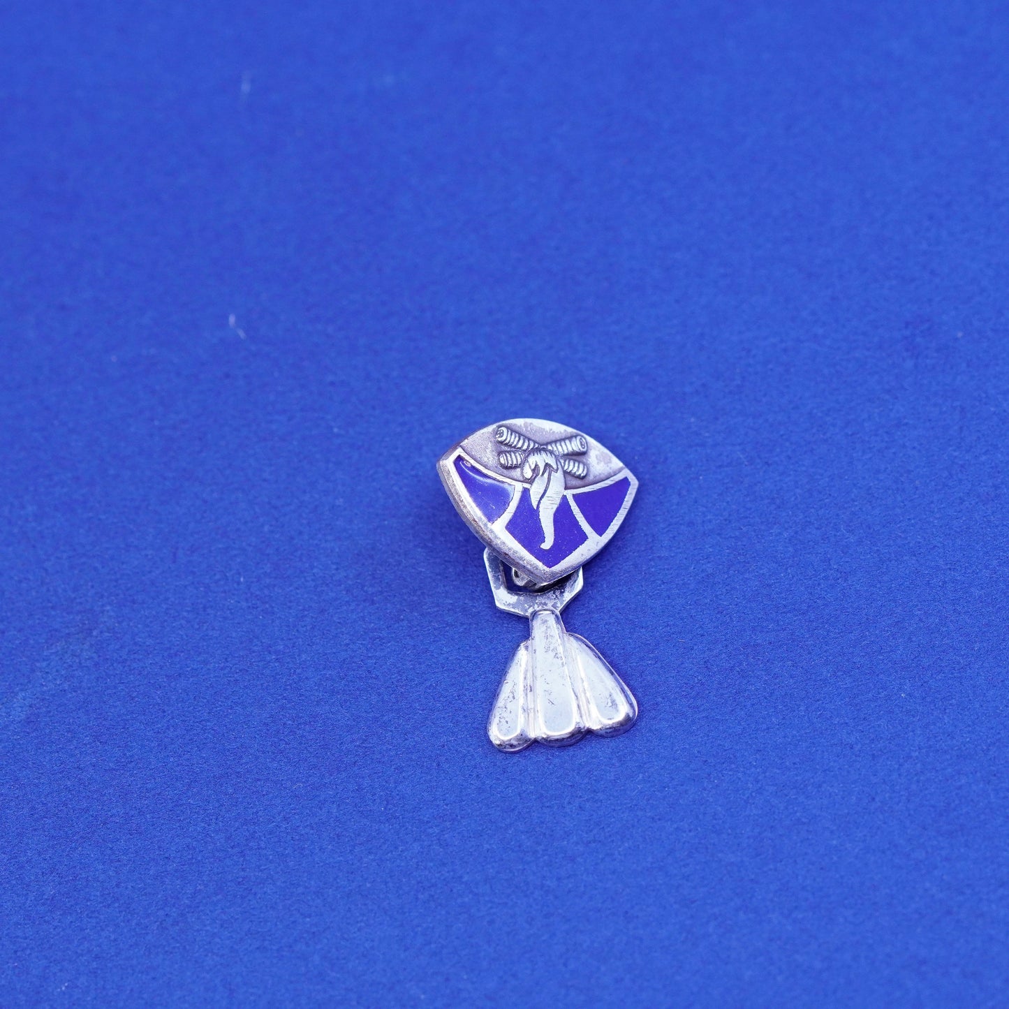 Vintage Sterling 925 silver handmade pin, stamped sterling