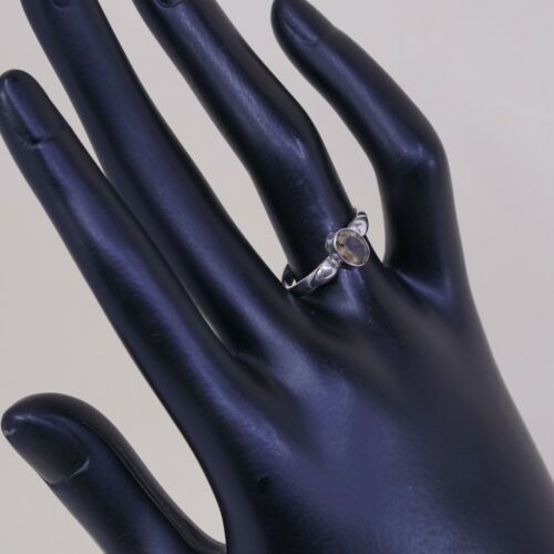 Sz 7, Sterling Silver handmade Ring, 925 Silver Ring W/ Smoky Topaz, Stamped 925