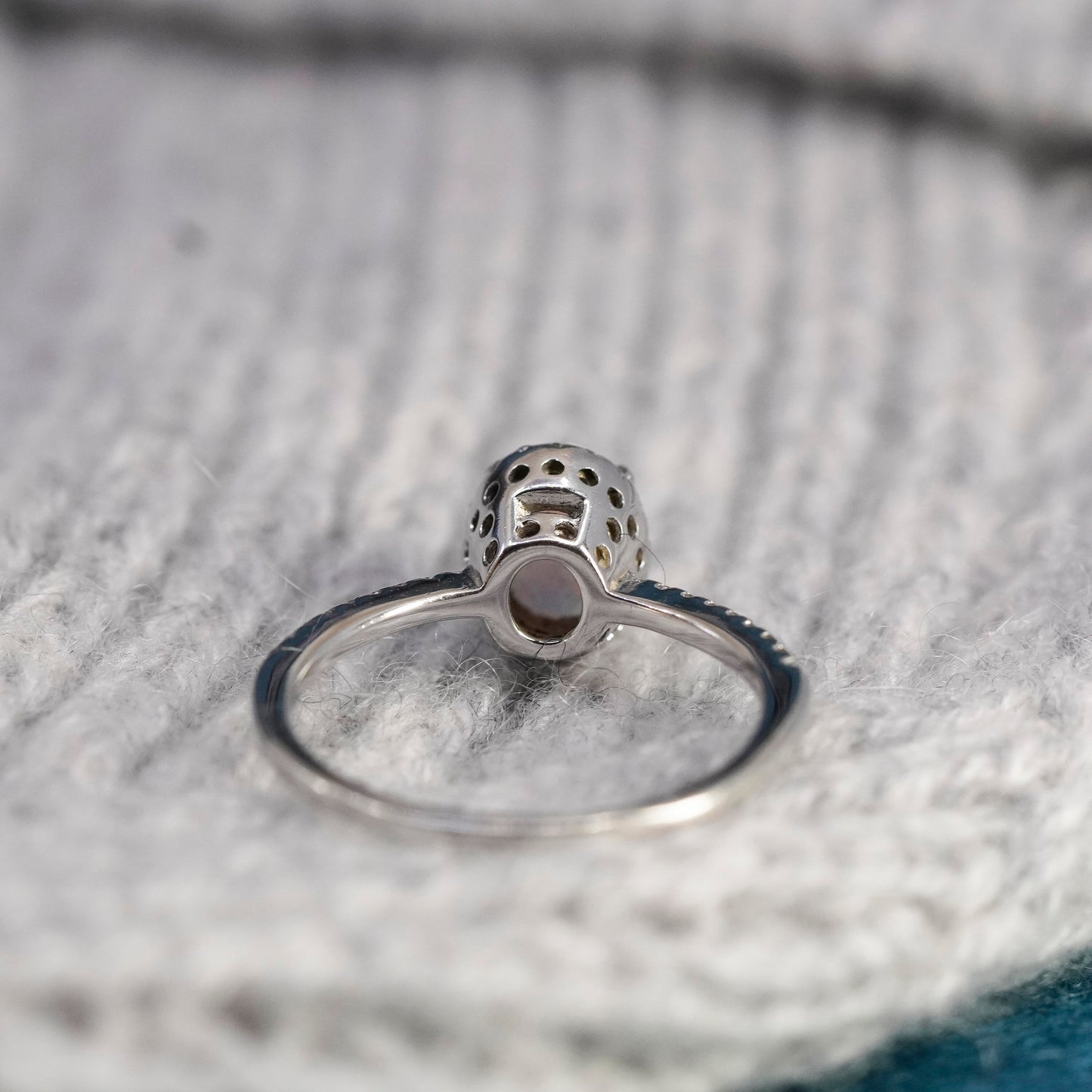 Size 7.25, vintage sterling 925 silver handmade ring with fire opal and cz