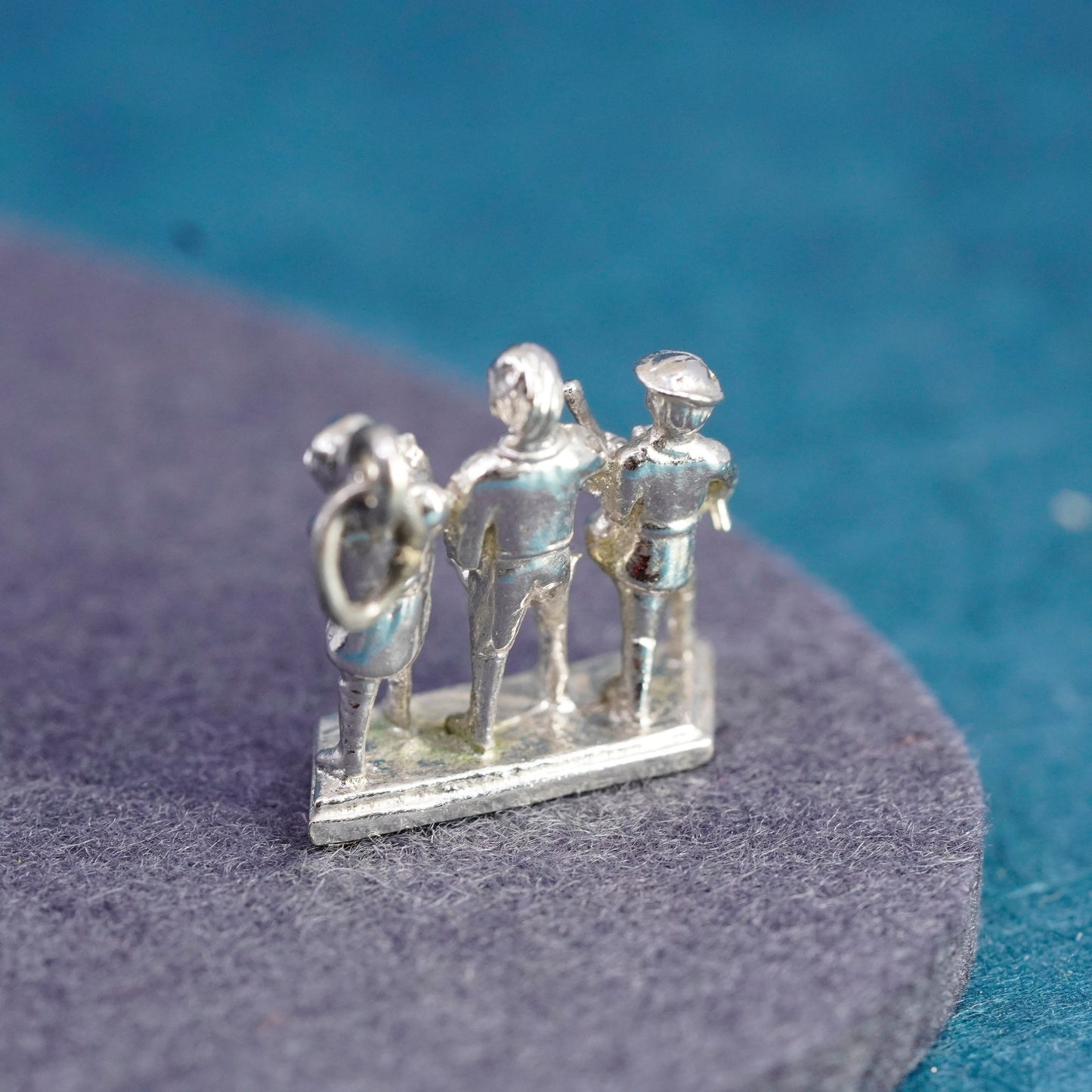 Vintage Sterling silver handmade pendant, 925 Spirit of ‘76 charm