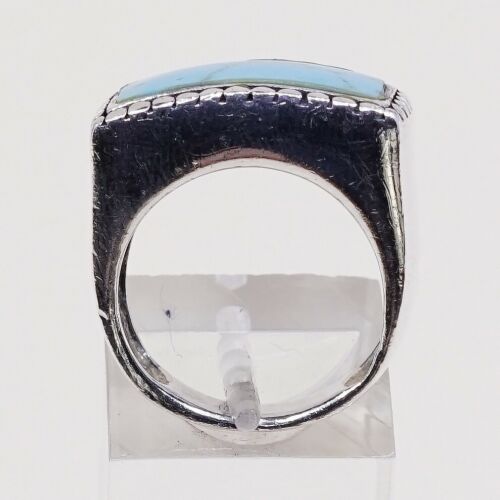 Sz 6.25, Vintage Handmade Sterling 925 Silver W/ Turquoise Ring, Southwestern