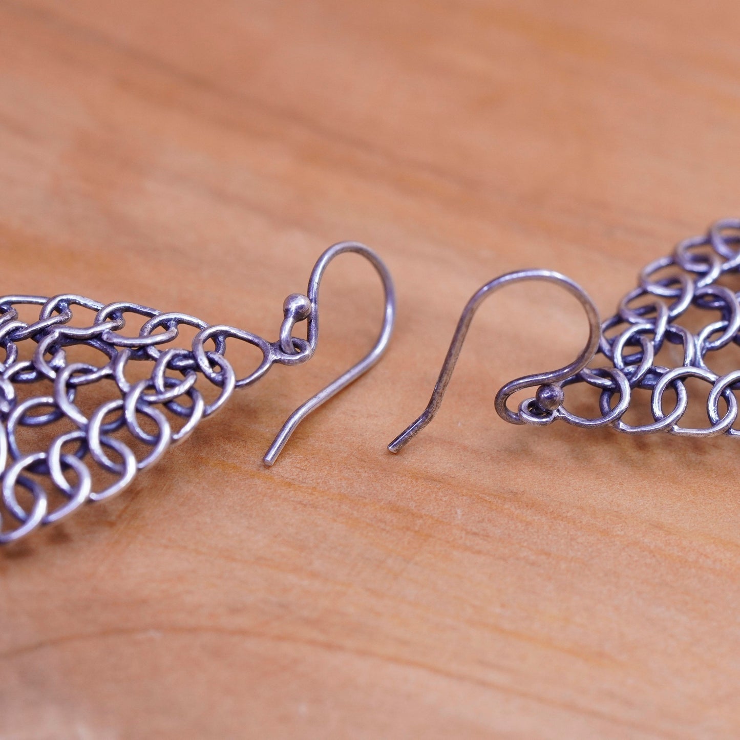 Retired Silpada Sterling 925 Silver W1519 925 Hammered mesh wired Earrings