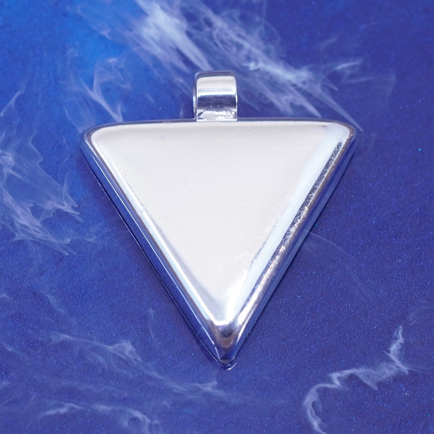 Vintage Sterling silver handmade pendant, modern 925 triangular