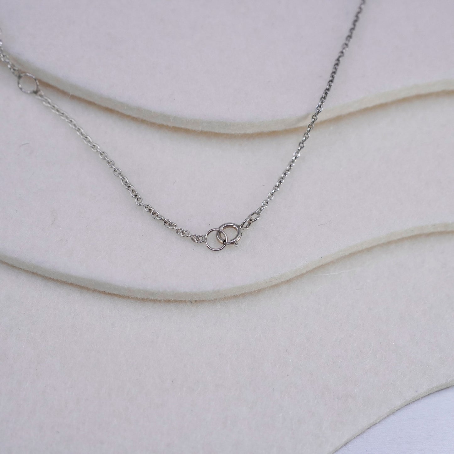 16+4”, Sterling 925 silver handmade circle necklace this too shall pass pendant