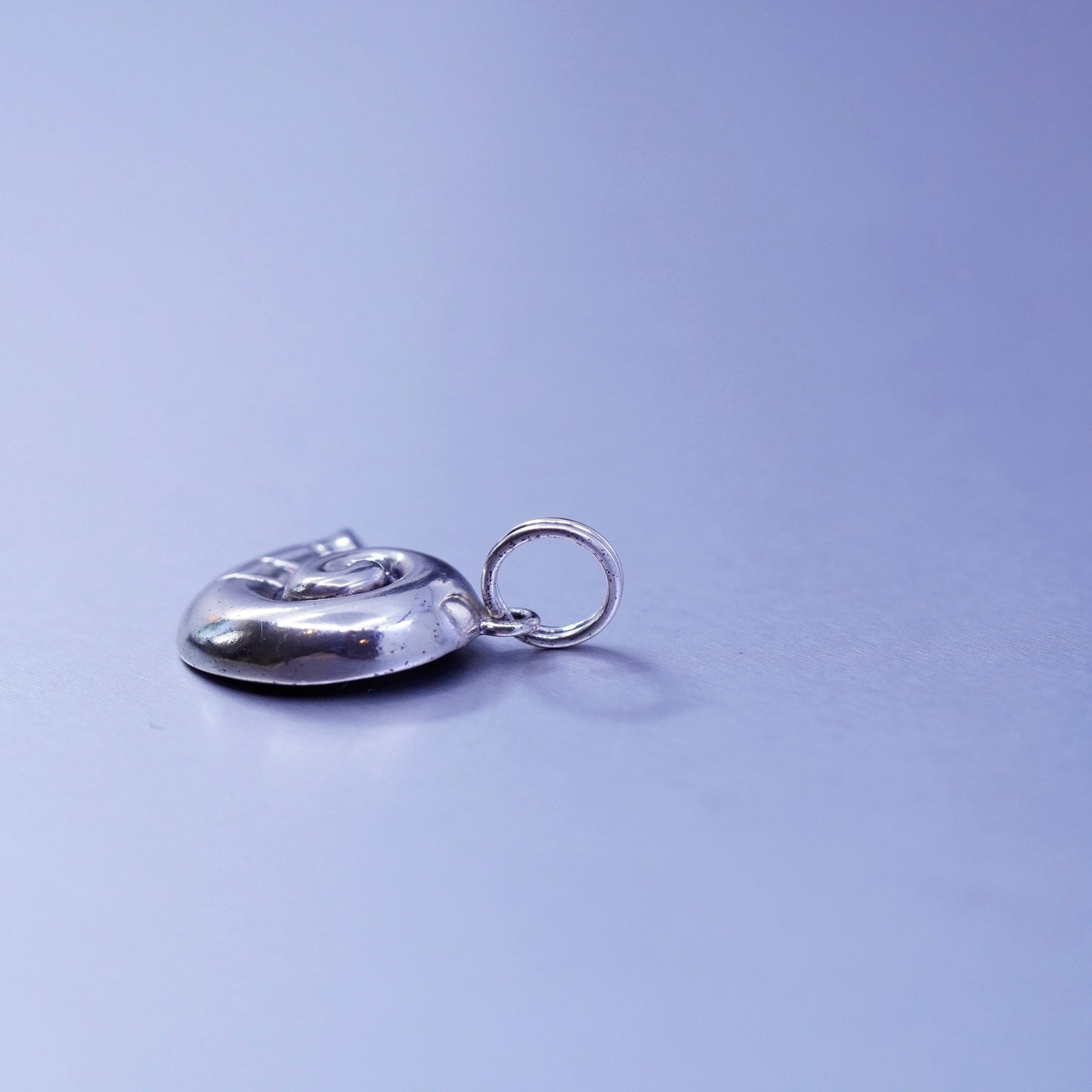 Vintage Disney sterling 925 silver handmade shell pendant charm