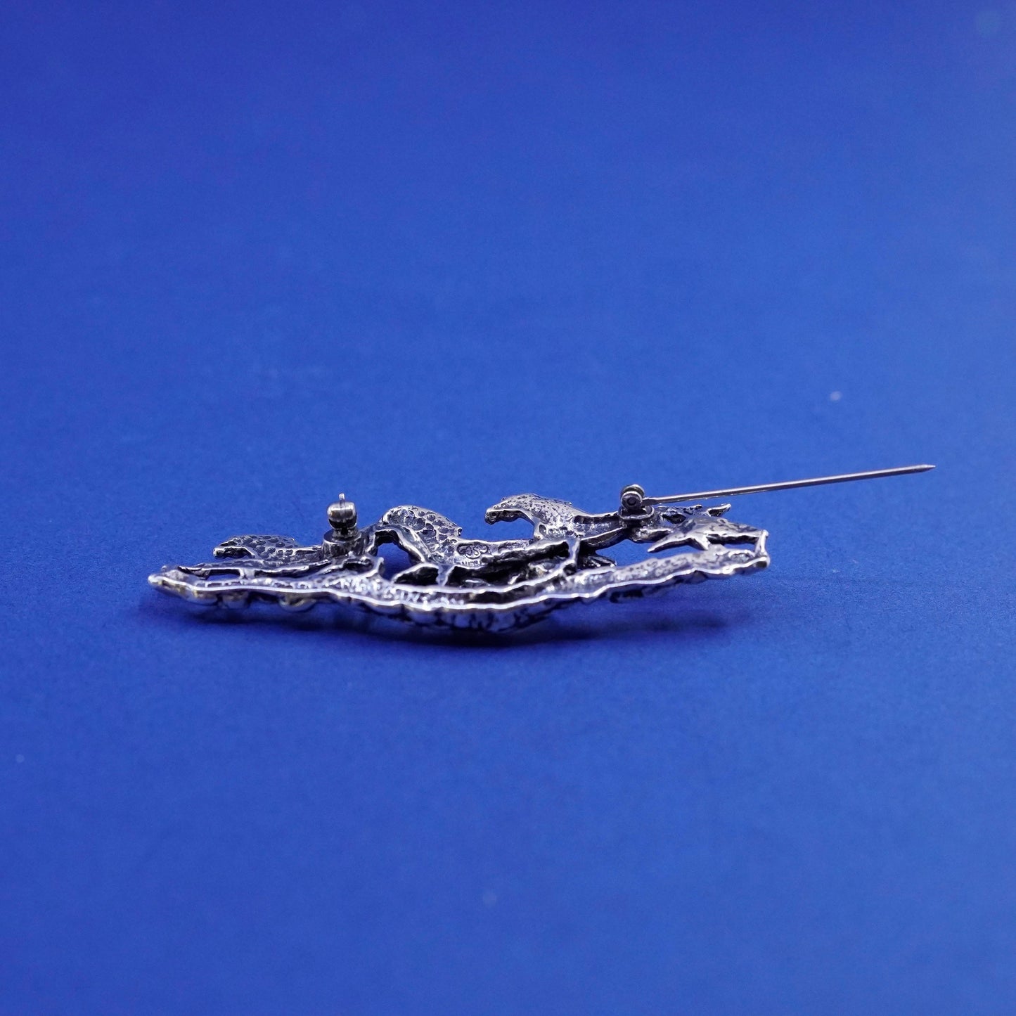 Silver Cloud Inc Sterling silver handmade brooch, 925 running horse pony pin