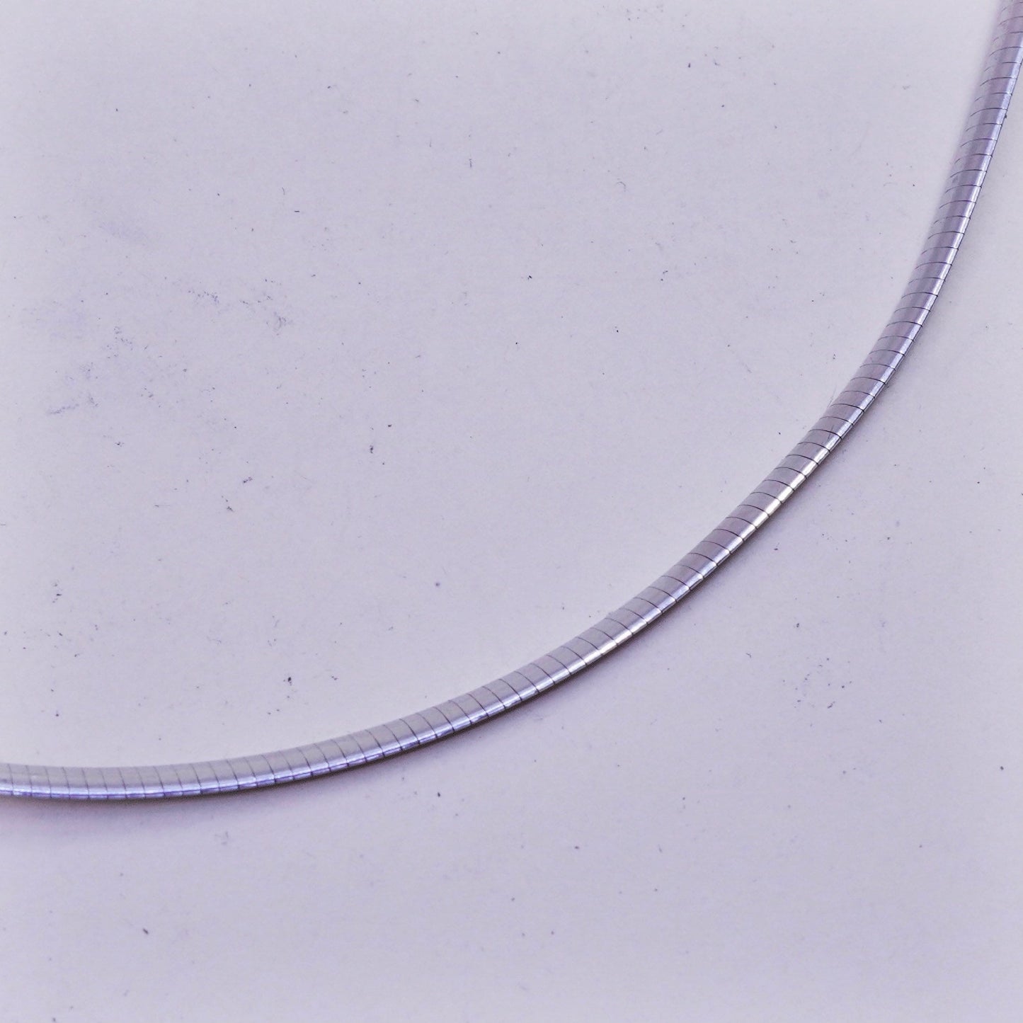 16” 2mm, Vtg Italy 925 Sterling Silver omega chain necklace