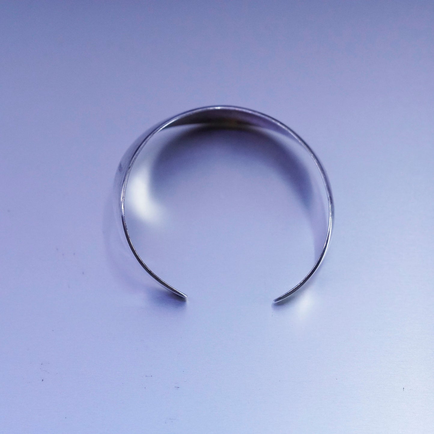 6.25”, Vintage Sterling 925 silver handmade bracelet, v shaped cuff