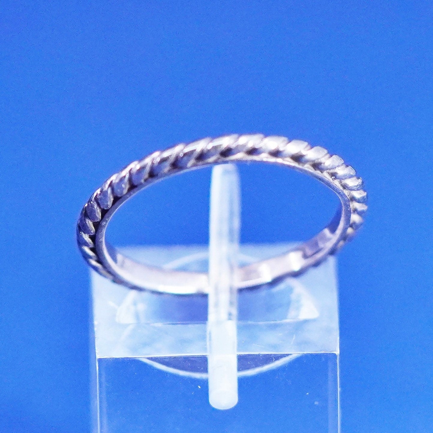 Size 7.25, vintage Sterling silver handmade ring, 925 cable band