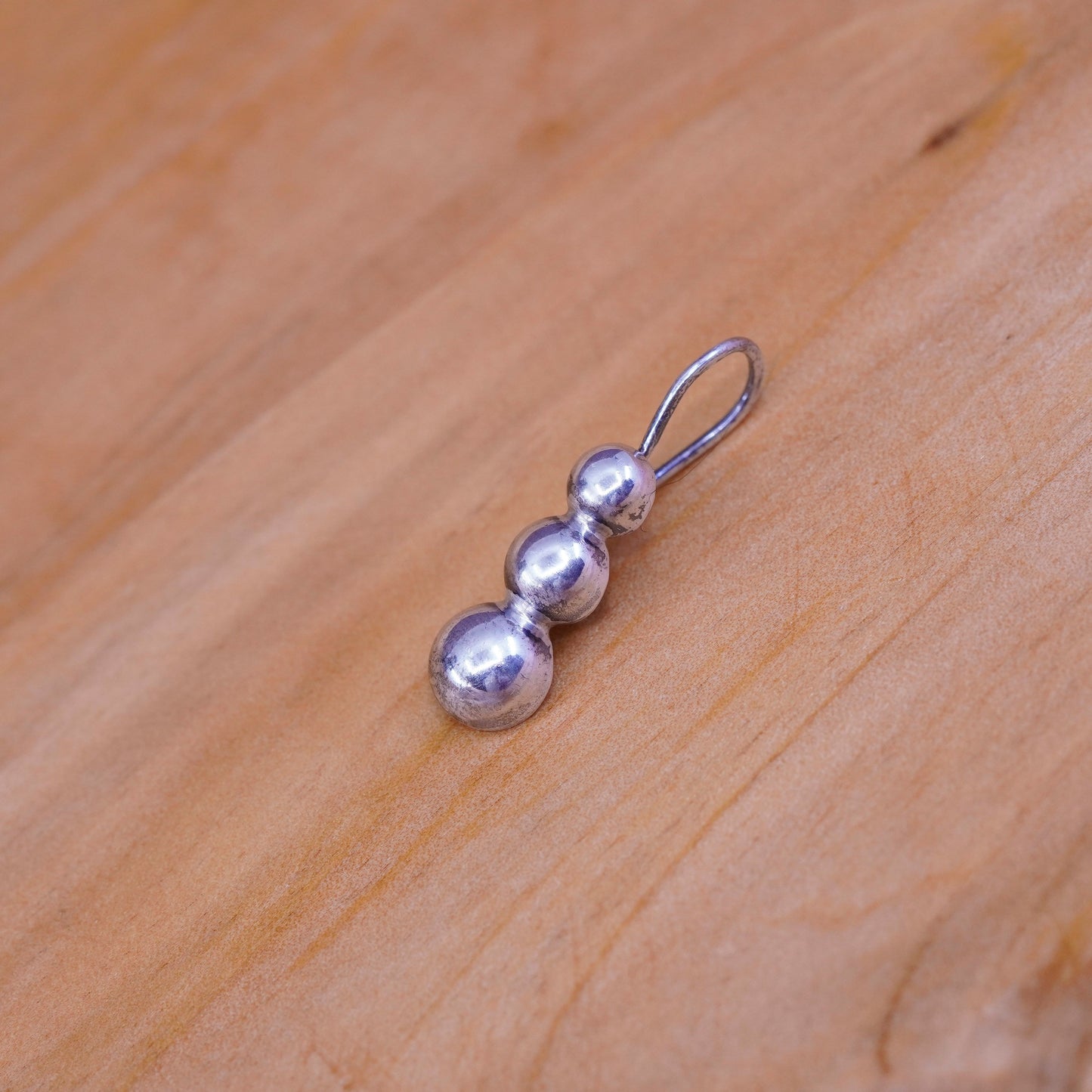 Vintage Sterling silver handmade earrings, 925 beads drops