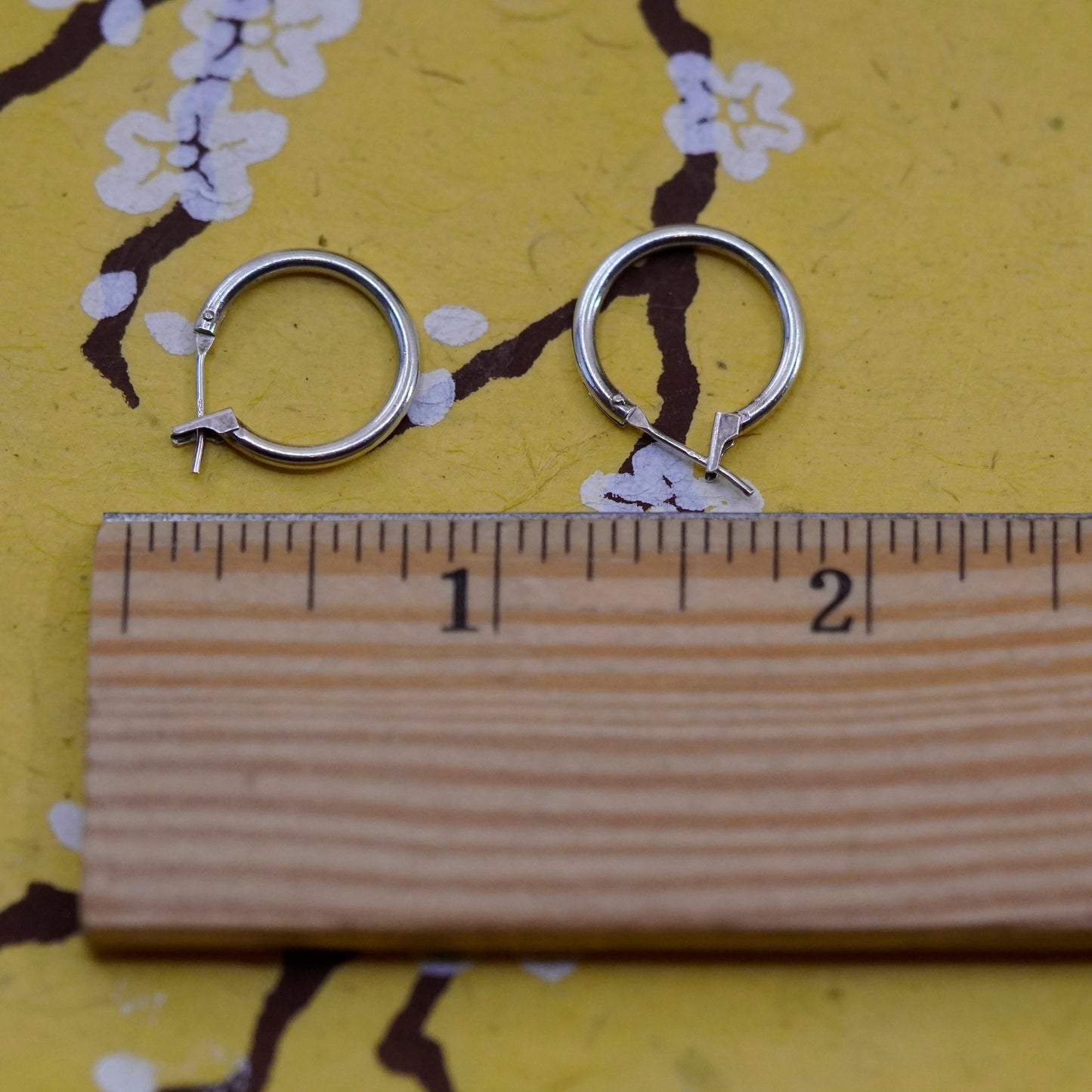 0.5”, Vintage Sterling 925 silver handmade earrings, 925 hoops