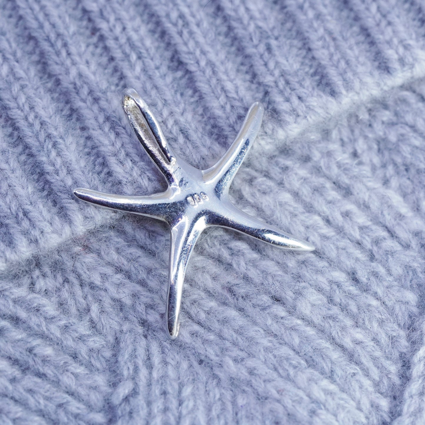 Vintage Sterling silver handmade simple 925 starfish star