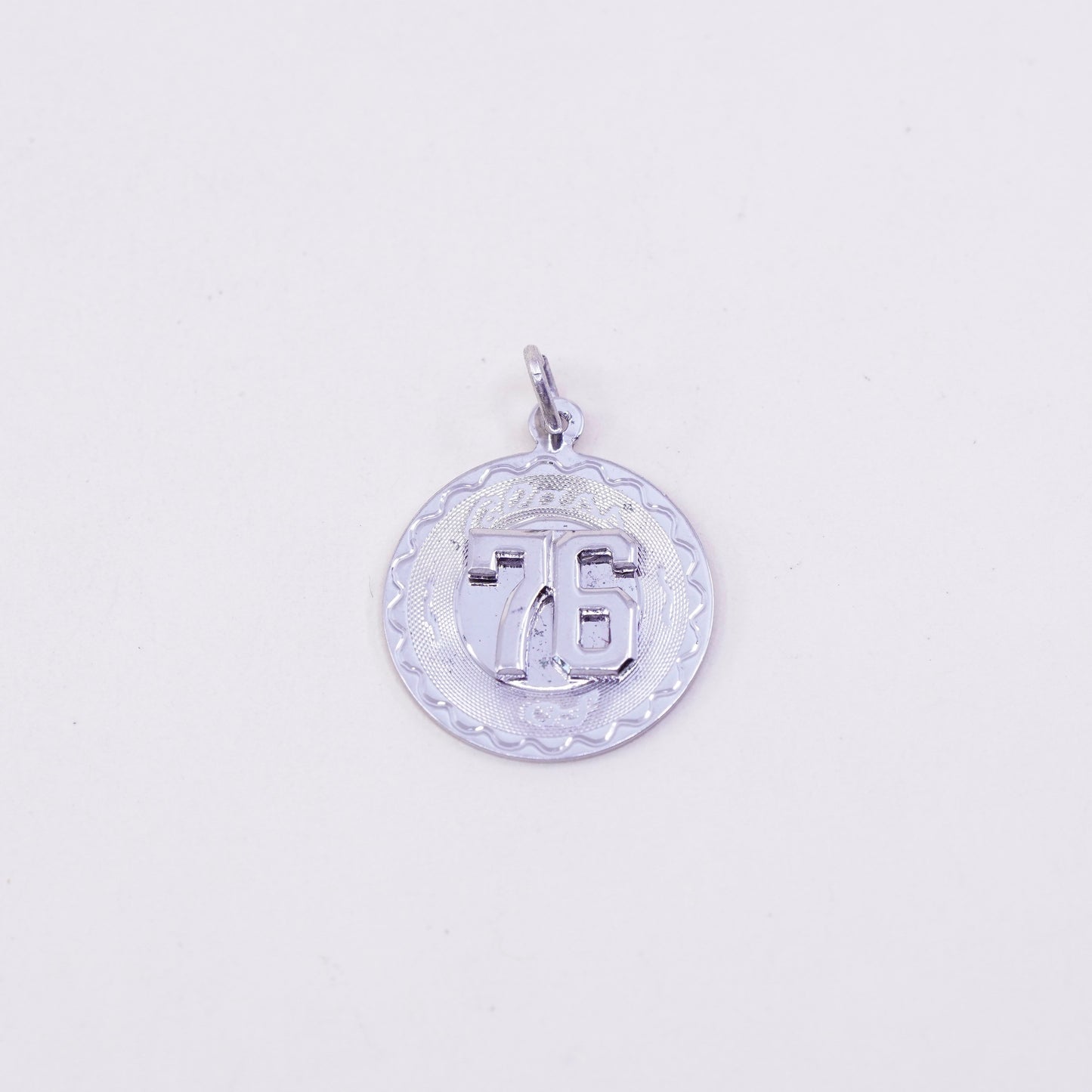 Vintage sterling handmade pendant, 925 number 76 tag