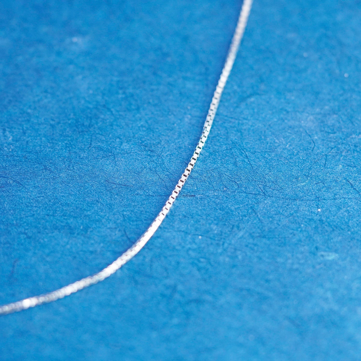 19”, 1mm, vintage Sterling silver necklace, 925 box chain