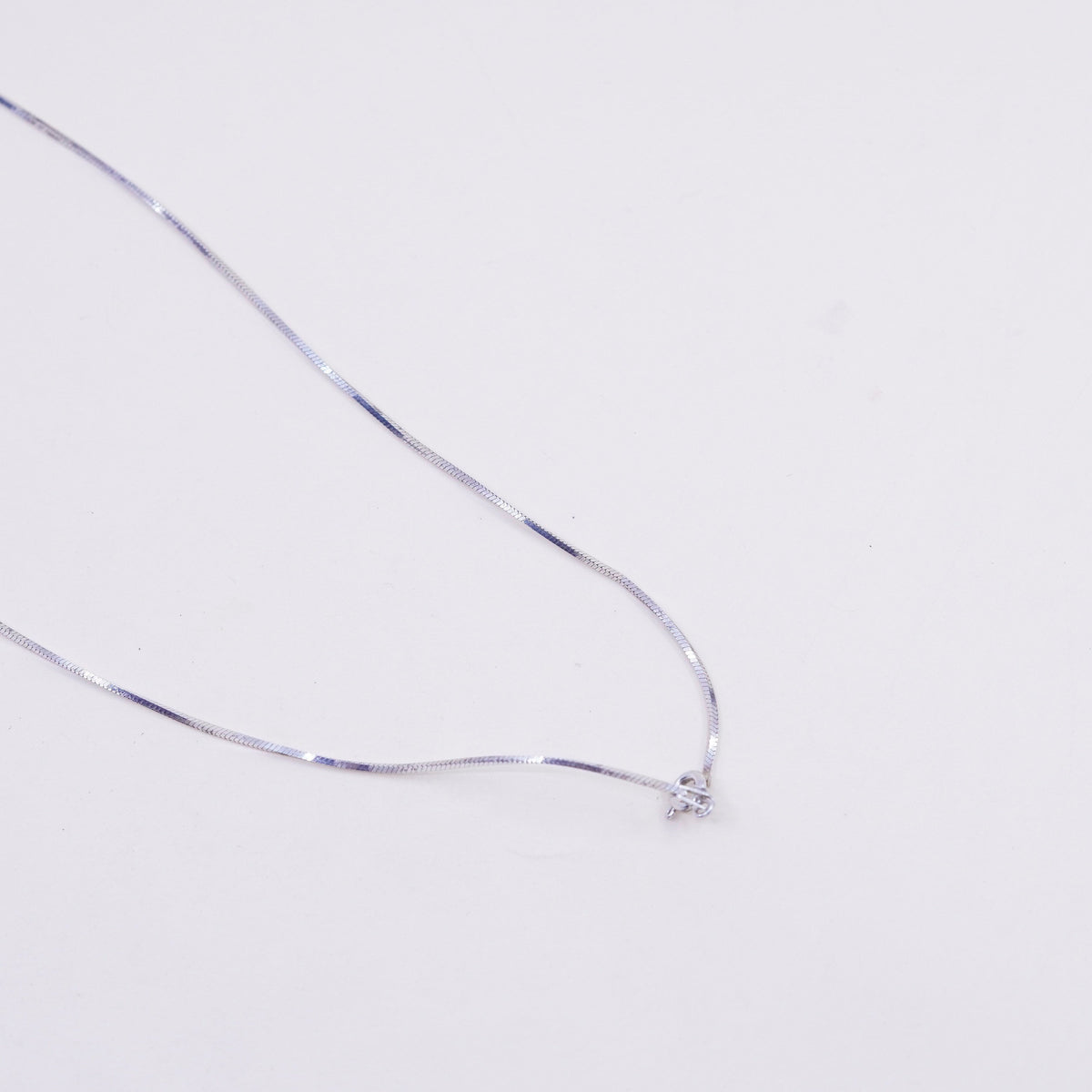 20”, 1mm, Vintage sterling silver square snake chain, Italy 925 necklace