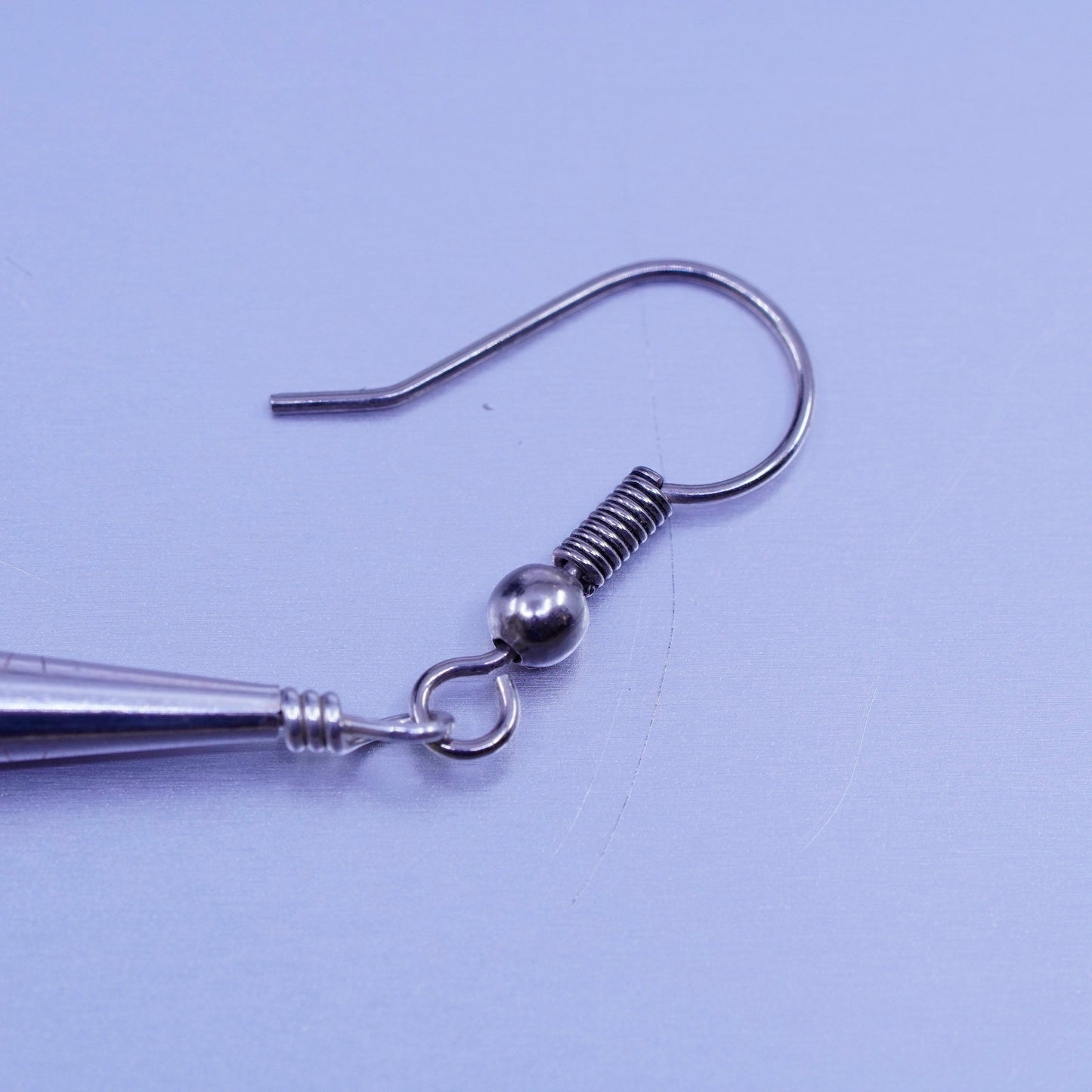 Vintage Native American Navajo sterling 925 liquid silver fringe dangles