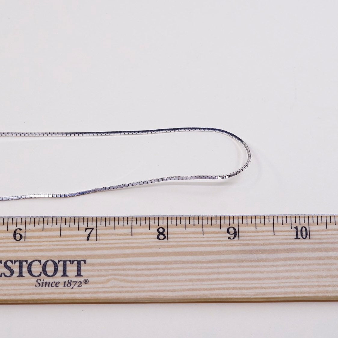 20", vtg sterling silver snake chain, fine Italy 925 silver chain