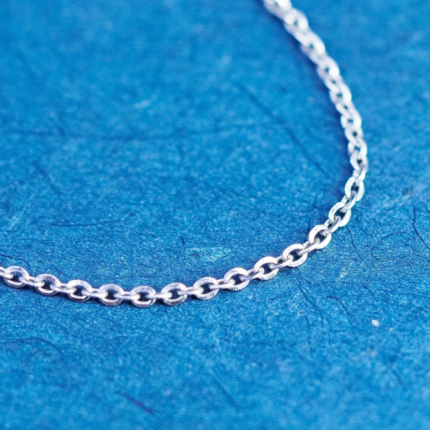 18”, 1mm, vintage Sterling silver handmade necklace, 925 circle chain