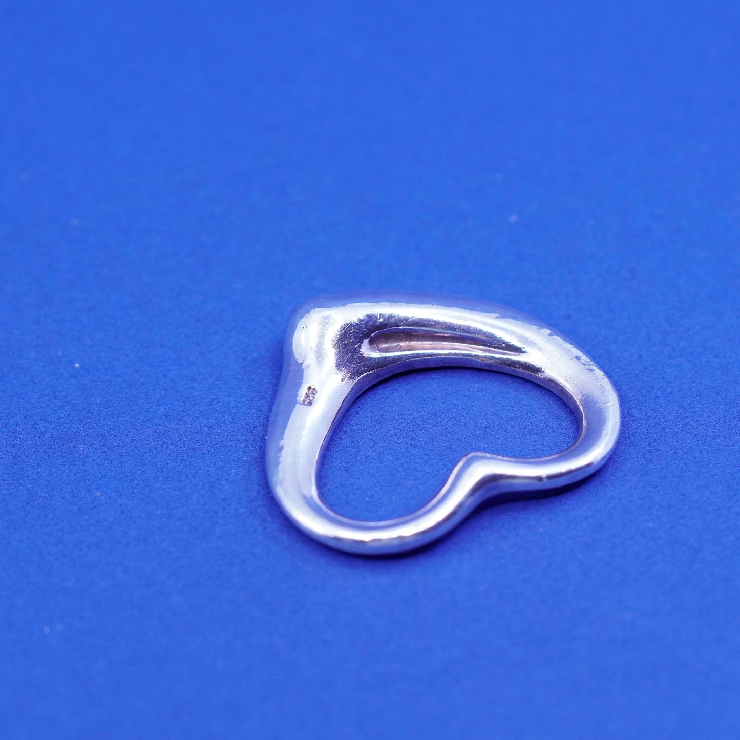 Italian Sterling silver handmade pendant, solid 925 heart
