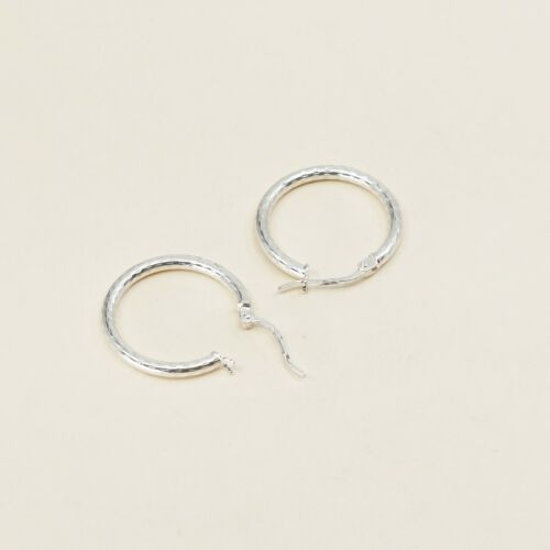 0.75” sterling silver 925 Huggie earrings Hoops, stamped 925
