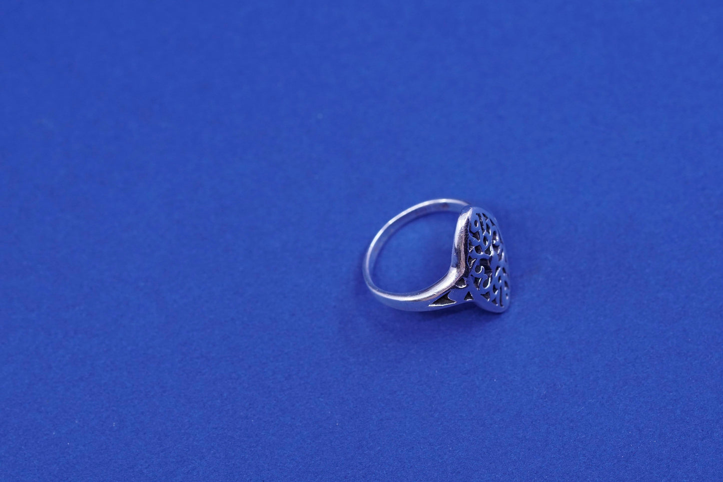 Size 6, vintage Sterling silver handmade ring, 925 filigree band
