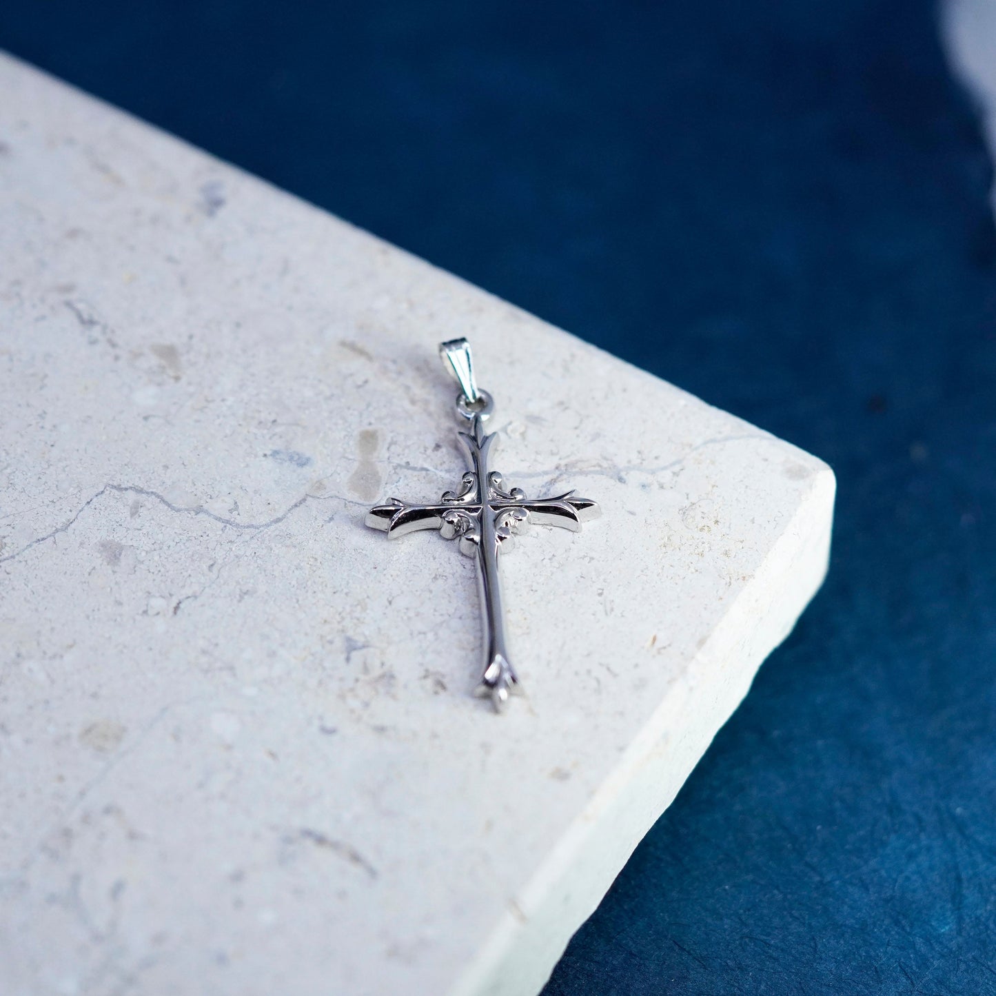 Vintage Sterling silver handmade pendant, 925 cross