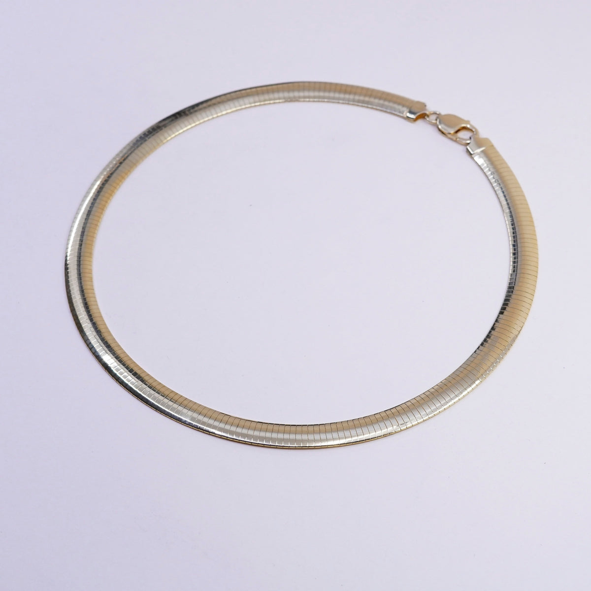 18”, italy vermeil ITAOR gold sterling silver omega chain, bold 925 necklace