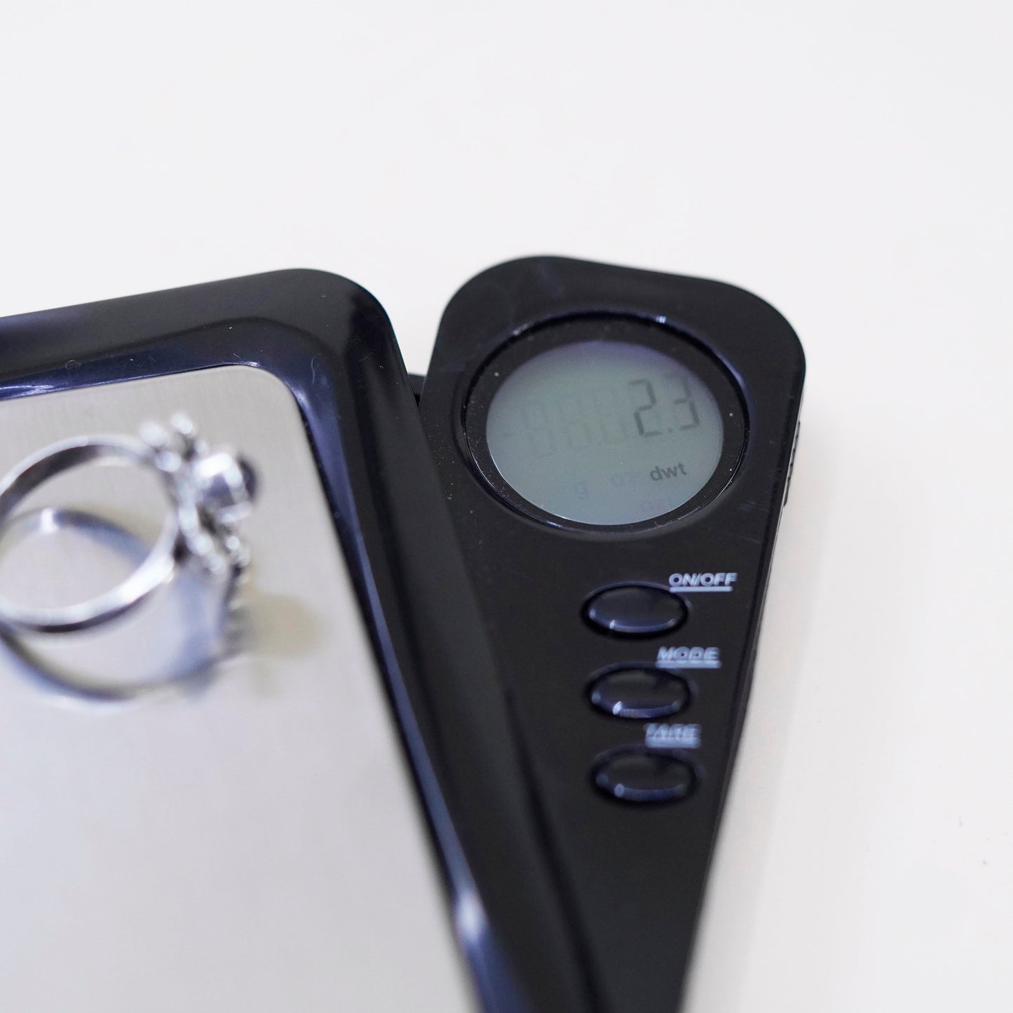 Size 6, Vintage sterling 925 silver handmade ring with glass and bead