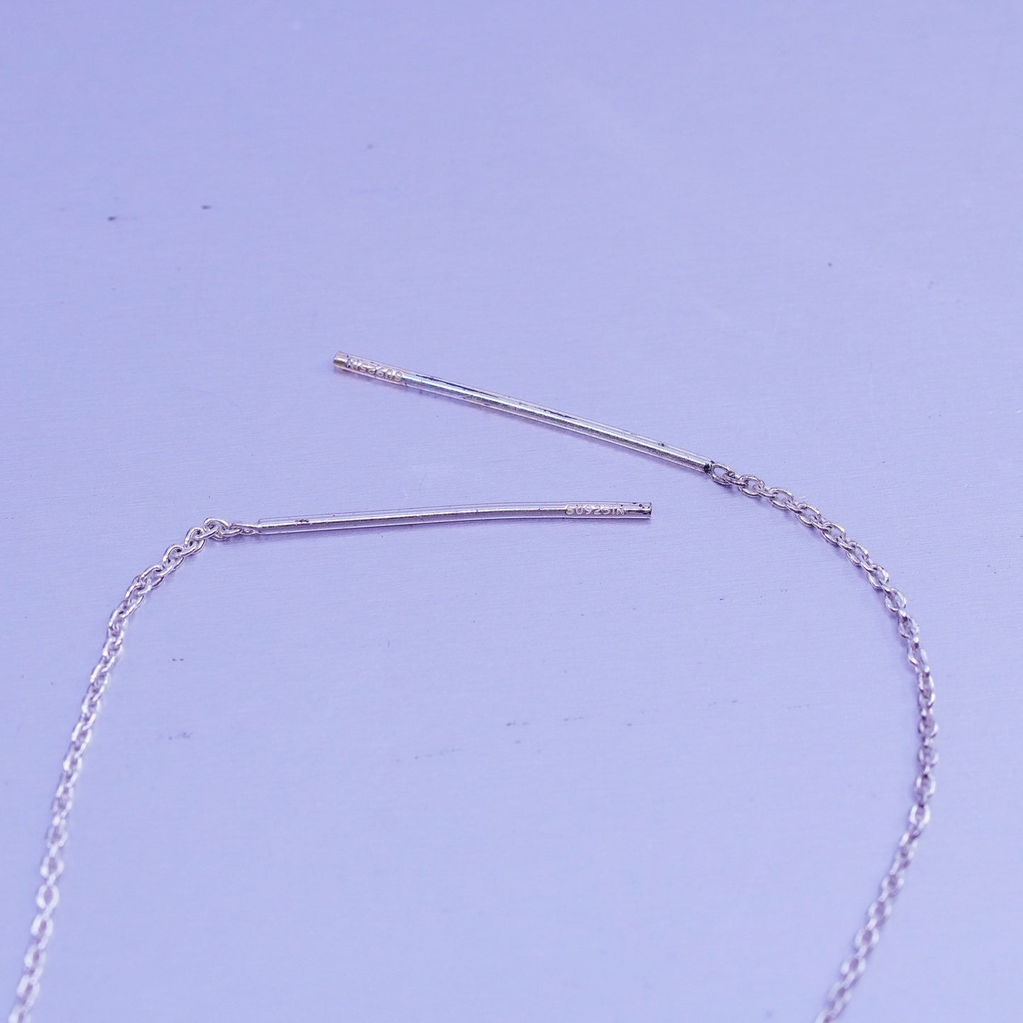 Vintage Sterling 925 silver handmade circle chain fringe earrings and heart