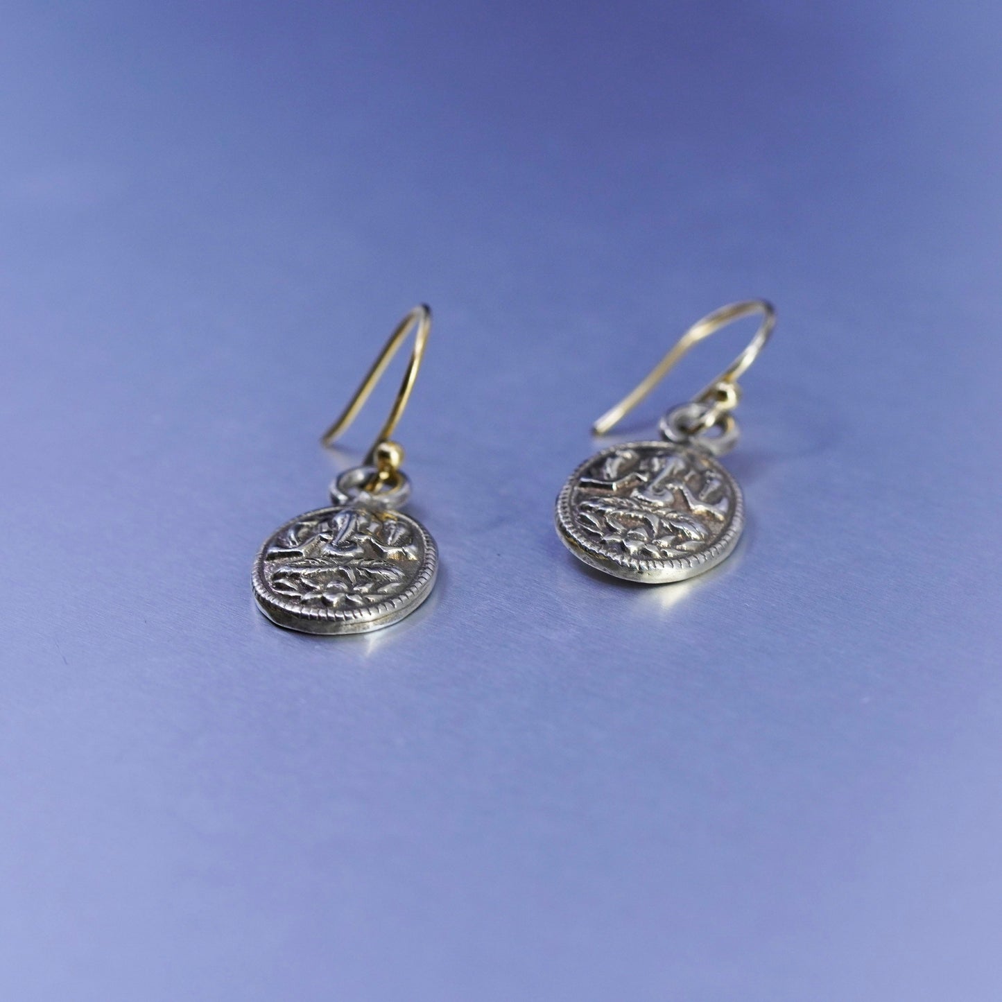 vermeil gold filled Sterling 925 silver elephant head of Lord Ganesha earrings