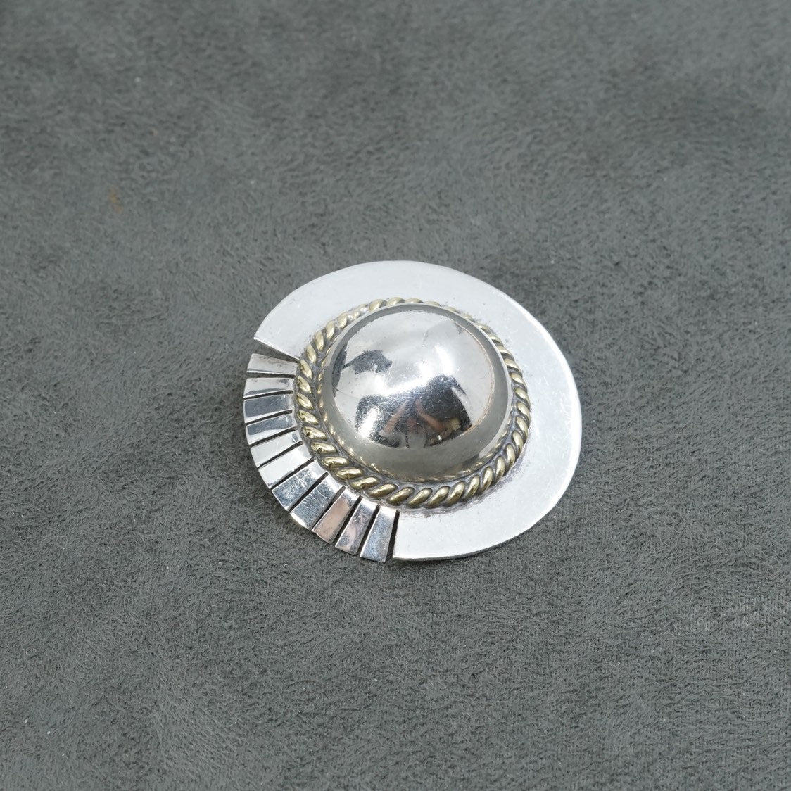 Sterling silver handmade clip on earrings, Mexico 925 earrings w/ brass cable