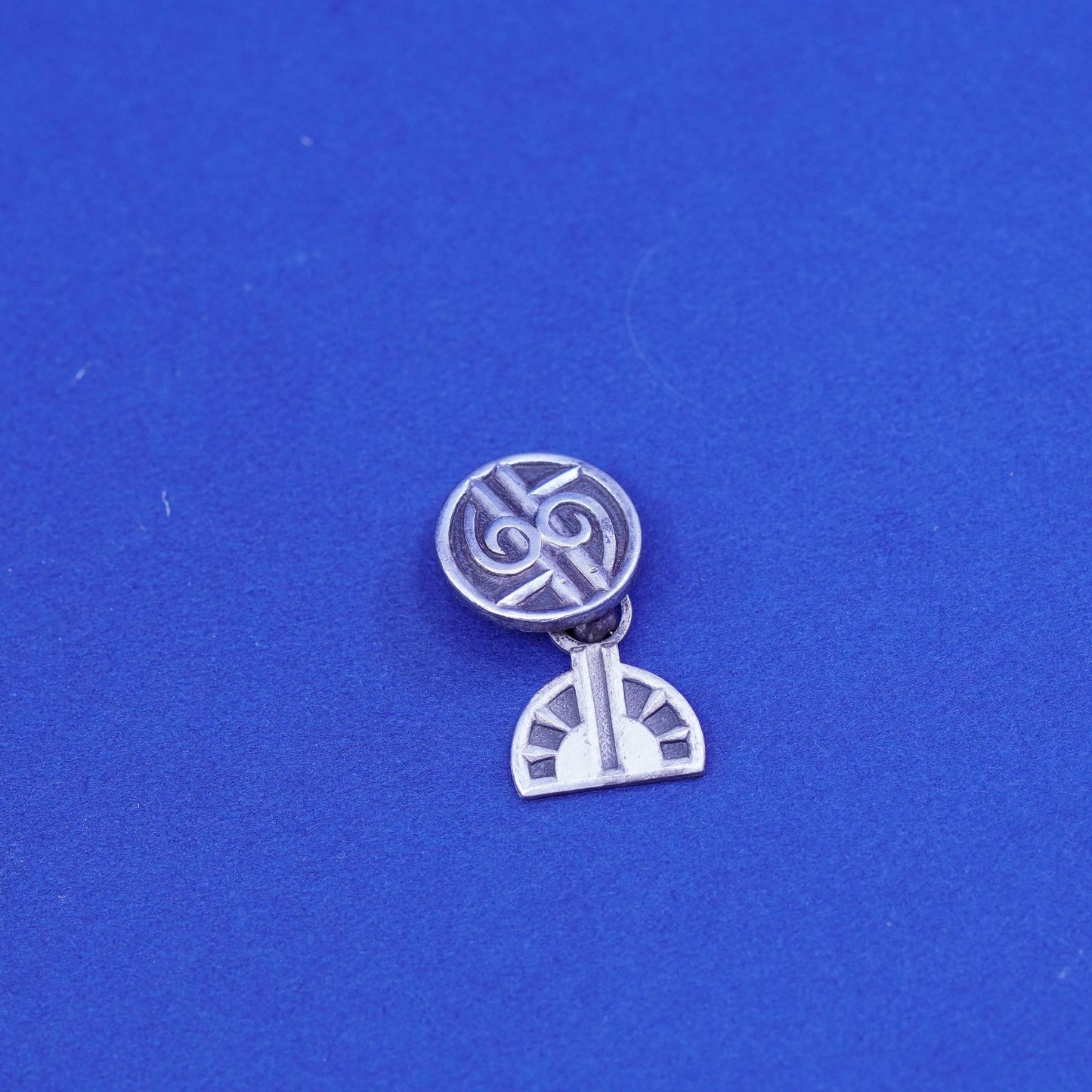 Vintage Sterling 925 silver handmade pin, stamped sterling